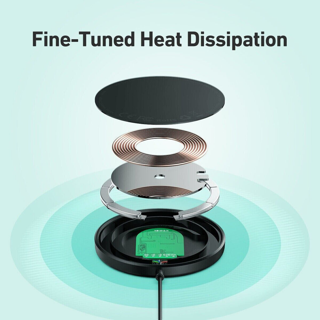 AUKEY LC-A1 Aircore 15W Magnetic Wireless Charger - Black My Outlet Store