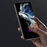 5D Full Cover Tempered Glass Screen Protector for Galaxy S22+ Black Frame My Outlet Store