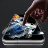 5D Full Cover Tempered Glass Screen Protector for Galaxy S22+ Black Frame My Outlet Store