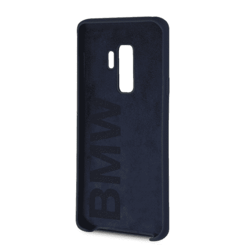 BMW Hexagon Real Leather / Silicone Hard Case Black/Navy for Samsung Galaxy S9 My Outlet Store