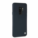 BMW Hexagon Real Leather / Silicone Hard Case Black/Navy for Samsung Galaxy S9 My Outlet Store