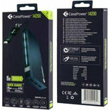 CasePower 14200 mAh Quick Charge Powerbank with ClickToGo Micro USB Cable - Blue My Outlet Store
