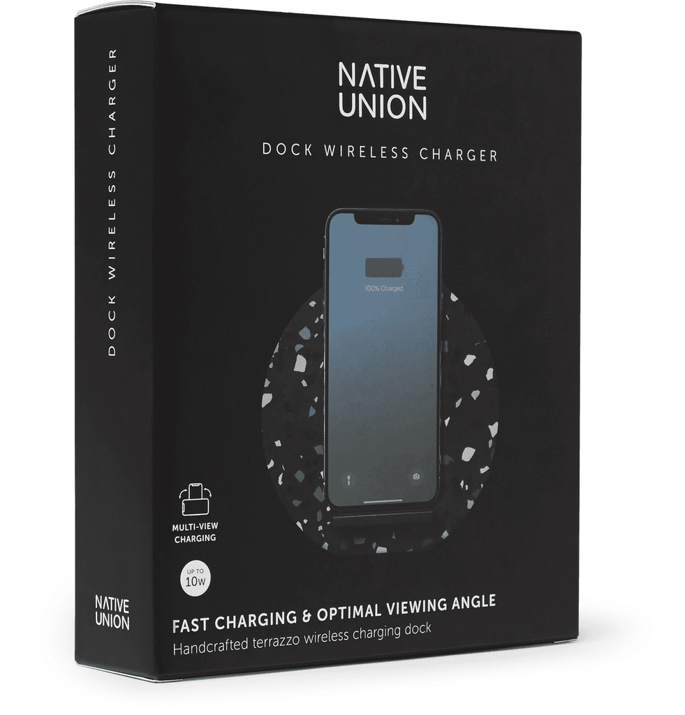 Native Union 10W Fast Charging Versatile Stand Dock Wireless Charger Terrazzo My Outlet Store