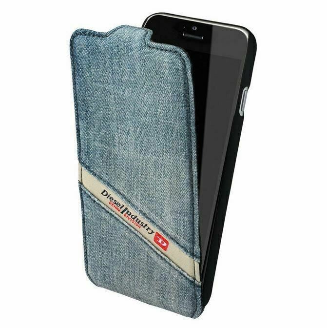 Diesel Apple iPhone 6 Stylish Denim Fabric Stylish Flip Case Cover – Indigo My Outlet Store