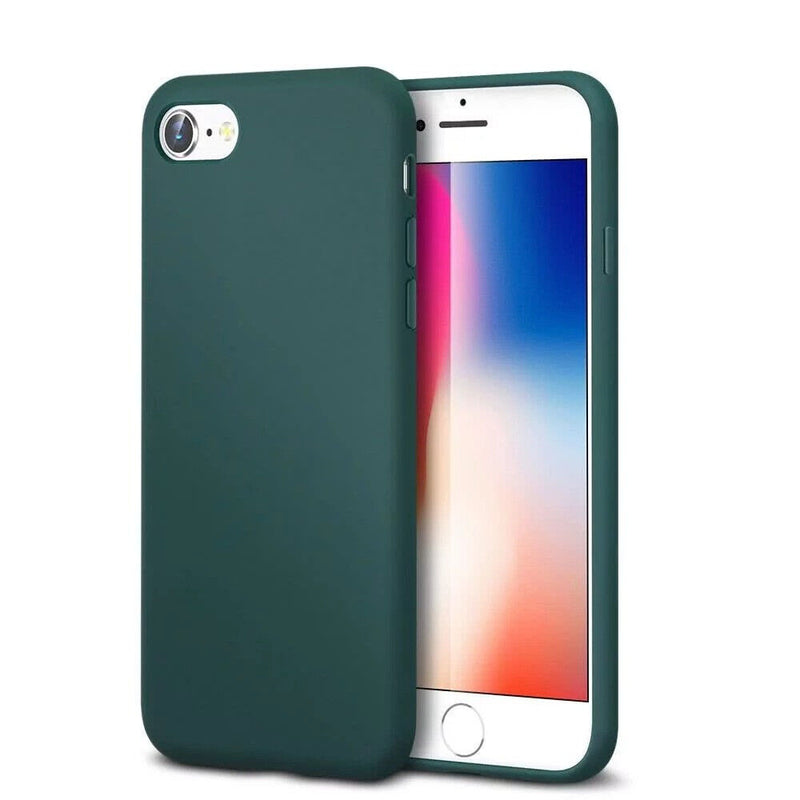 ESR iPhone SE 2022 / 2020 / 8/7 Soft Smooth Silicone Slim Back Case - Pine Green My Outlet Store