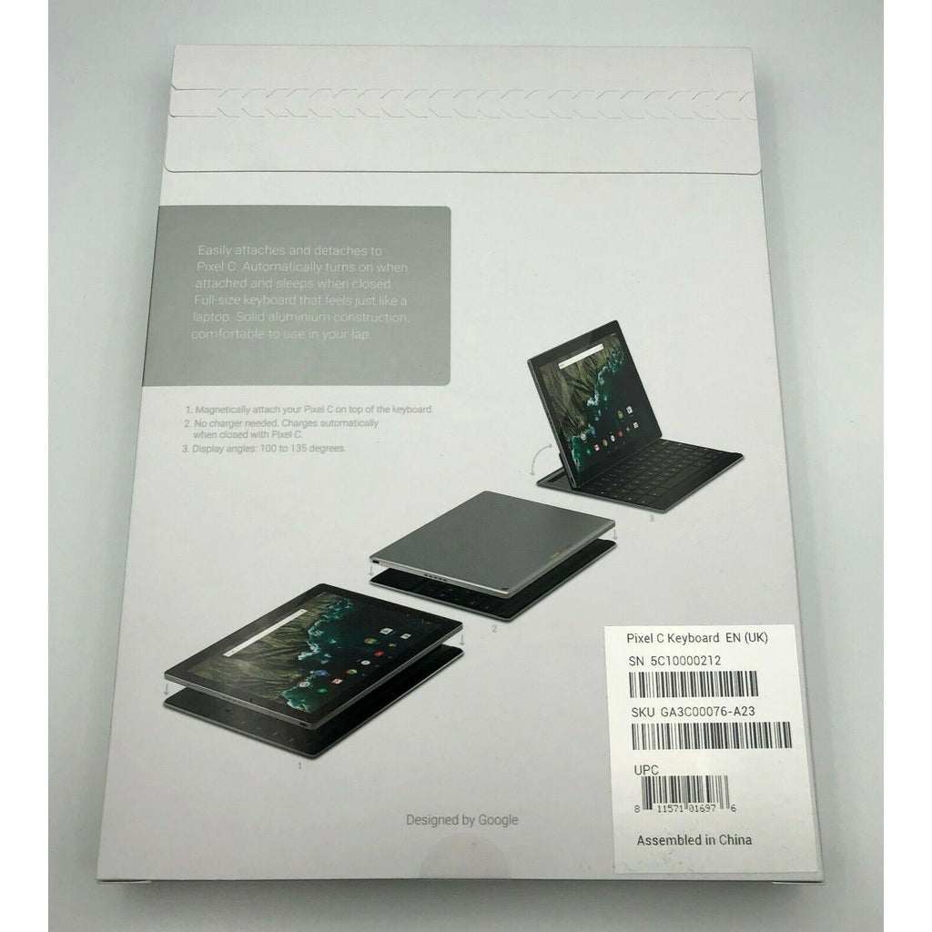Google Pixel C Bluetooth Keyboard British English UK Layout Qwerty Black My Outlet Store