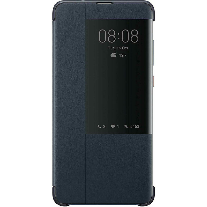 Huawei Mate 20 Protective Ultra Slim Smart View Flip Case Cover - Dark Blue My Outlet Store