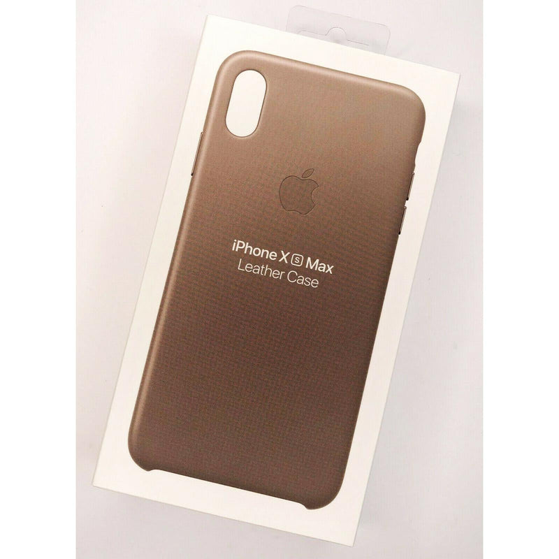 Official Genuine Apple iPhone XS Max Leather Rear Case Cover Midnight Blue/Taupe My Outlet Store