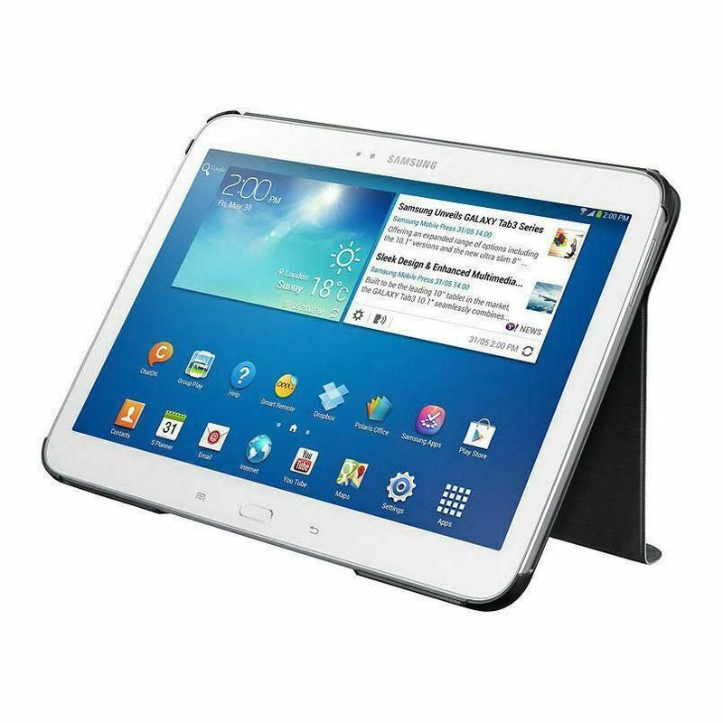 Samsung Galaxy Tab 3 Ultra Slim Light Strong Book Cover for 10.1" Tablet - Black My Outlet Store