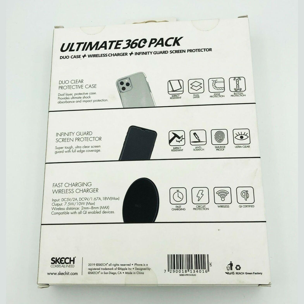 Skech iPhone 11 Pro Ultimate 360 Pack Case+Screen Protector+Wireless Charger My Outlet Store
