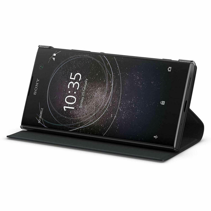 Sony Mobile Style Bi-Fold Cover Case with Built-In Stand for Xperia XA2 – Black My Outlet Store