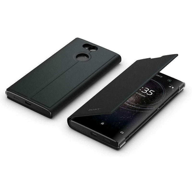 Sony Mobile Style Bi-Fold Cover Case with Built-In Stand for Xperia XA2 – Black My Outlet Store