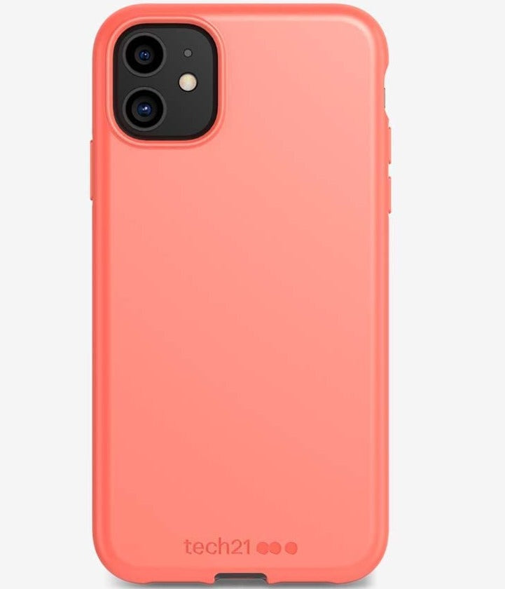 tech21 Anti-microbial Ultra Thin Case Cover for Apple iPhone 11 Coral My Outlet Store