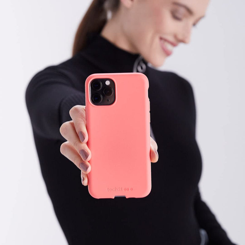 tech21 Anti-microbial Ultra Thin Case Cover for Apple iPhone 11 Coral My Outlet Store