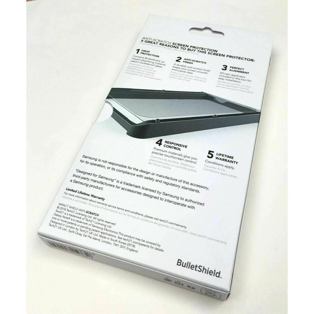 Tech21 Impact Shield BulletShield Screen Protector for Samsung Galaxy S9 / Note9 My Outlet Store
