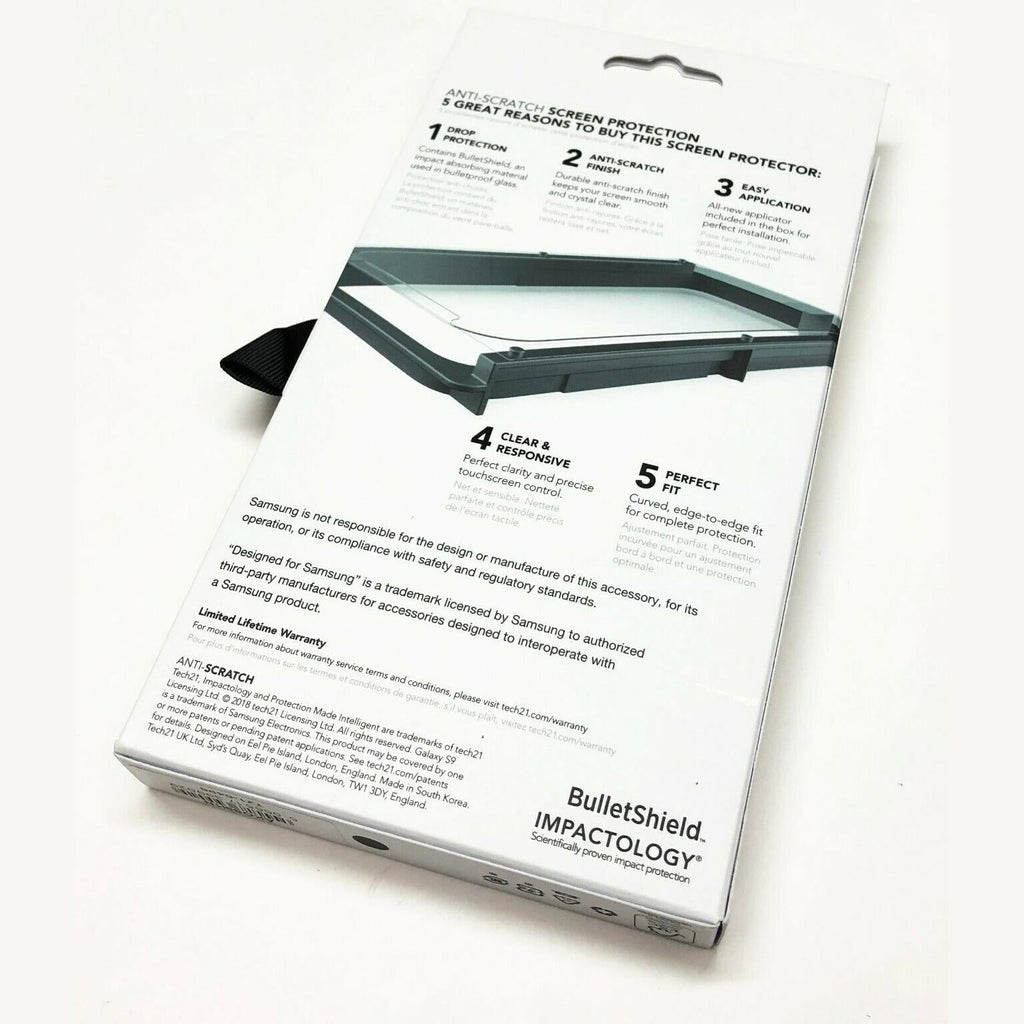 Tech21 Impact Shield BulletShield Screen Protector for Samsung Galaxy S9 / Note9 My Outlet Store