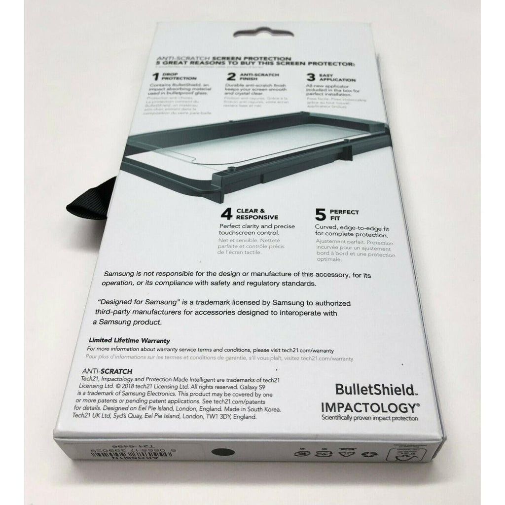 Tech21 Impact Shield BulletShield Screen Protector for Samsung Galaxy S9 / Note9 My Outlet Store