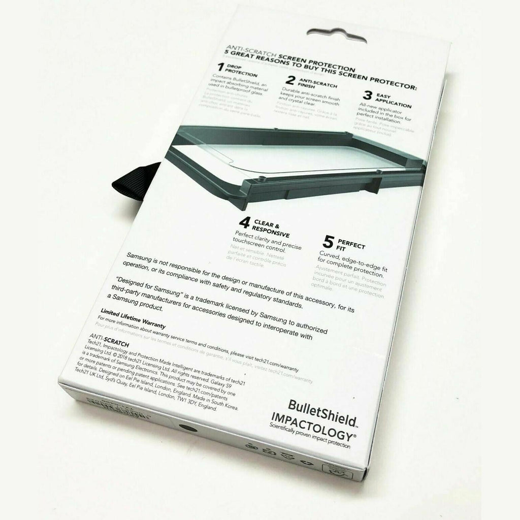 Tech21 Impact Shield BulletShield Screen Protector for Samsung Galaxy S9 / Note9 My Outlet Store