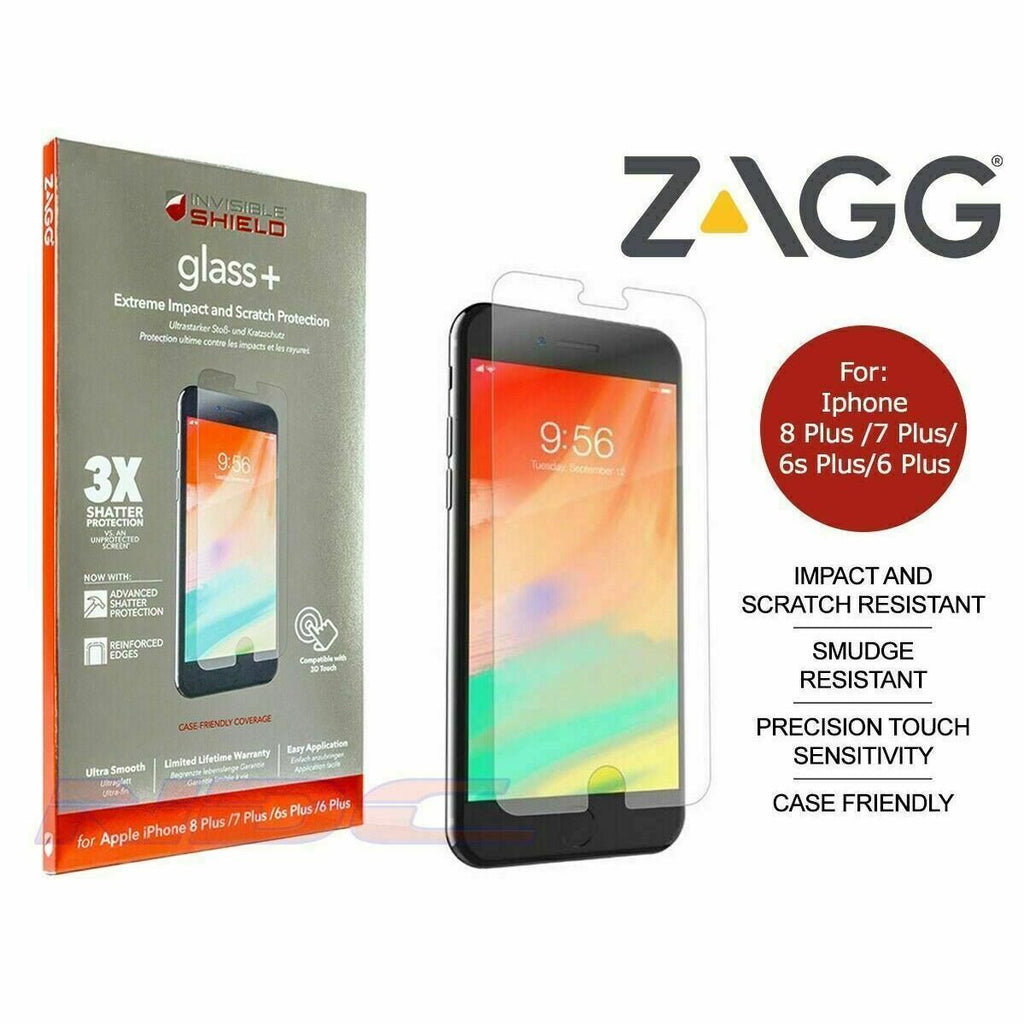 Zagg InvisibleShield Glass+ Screen Protector for Apple iPhone 7+/8+ My Outlet Store