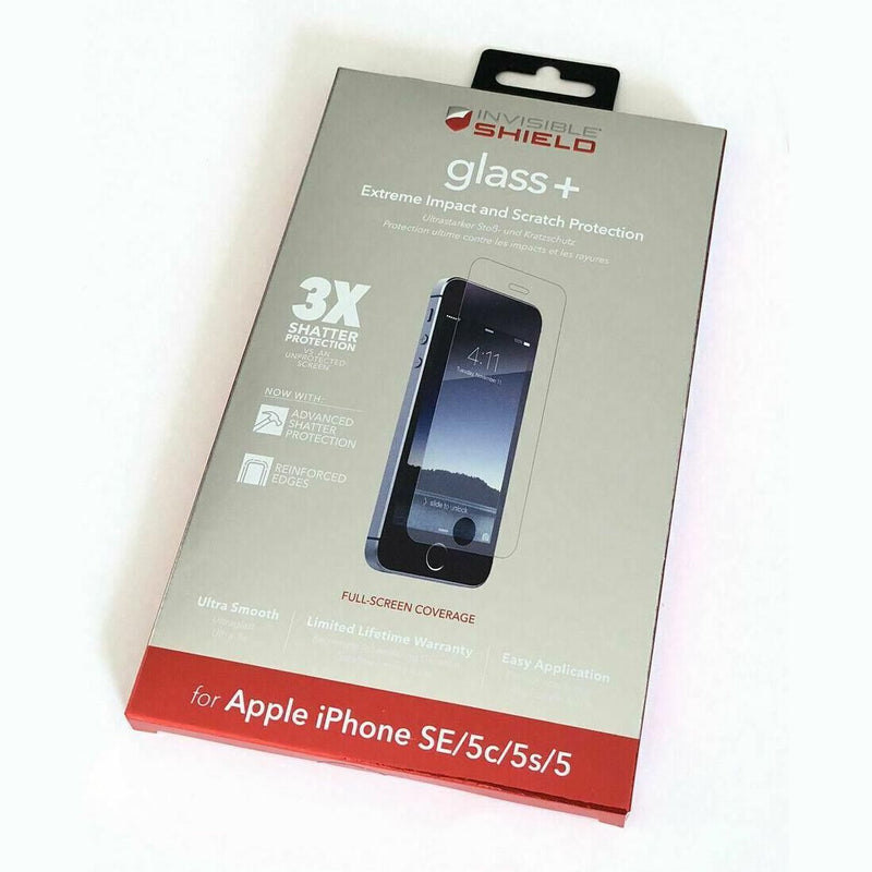 Zagg iPhone SE/5/5c/5s InvisibleShield Tempered Glass Screen Protector Clear My Outlet Store