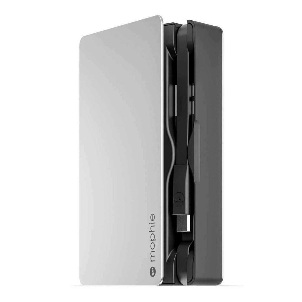 mophie Powerstation Plus With Micro USB Cable All day power 3X (5000 mAh) Silver My Outlet Store