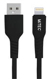 MiTEC MFi Certified 1M USB-A to Lightning, Black Fast Charging Cable - Compatible with iPhone 14 13 12 11 XS XR X Pro Max Mini 8 7 6S 6 Plus 5S SE iPad AiPods My Outlet Store Ltd.