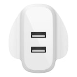Belkin Boost Charge Dual USB-A Wall Charger 24W + USB-A to Micro-USB Cable (For Smartphones, Tablets, Wireless Headphones, Power Banks, Portable Speakers and more) | WCE002my1MWH My Outlet Store Ltd.