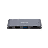 CANYON Type C USB Thunderbolt 3 Hub with 3.0 Port, 4K HDMI, TF and SD Card Reader Slot, and Ultra-Fast Charging and Data Syncing, Compatible with MacBook Pro and Air My Outlet Store Ltd.