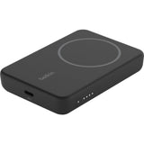 Belkin 5000mAh Magnetic Wireless Power Bank, Portable Charger Compatible with MagSafe, Battery Pack with 7.5W Output, 10W Input and Kickstand, Compatible with iPhone 16, 15, 14, 13, 12 Series - Black My Outlet Store Ltd.
