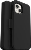 OtterBox Strada Via Case for iPhone 14 Plus, Shockproof, Drop Proof, Slim, Soft Touch Protective Folio Case with Card Holder, 2x Tested to Military Standard, Black My Outlet Store Ltd.