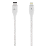 Belkin Boost Charge USB-C Cable with Lightning Connector + Strap (made with DuraTek) - USB-C to Lightning Cable for iPhone 13, 13 Pro, 13 Pro Max, 13 mini and Earlier Models, 4ft/1.2m - White My Outlet Store Ltd.