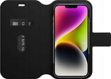 OtterBox Strada Via Case for iPhone 14 Plus, Shockproof, Drop Proof, Slim, Soft Touch Protective Folio Case with Card Holder, 2x Tested to Military Standard, Black My Outlet Store Ltd.