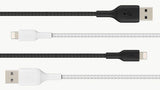 Belkin CAA002bt2MWH Braided Lightning Cable (Boost Charge Lightning to USB Cable for iPhone, iPad, AirPods) MFi-Certified iPhone Charging Cable, White, 2 m My Outlet Store Ltd.