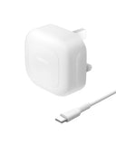 Belkin BoostCharge 20W Cubic Wall Charger, USB-C Power Delivery Fast Charging for Apple iPhone 17, Air, 16, Samsung Galaxy S25, Pixel 10, Nintendo Switch with USB-C to Type C Cable included - White My Outlet Store Ltd.