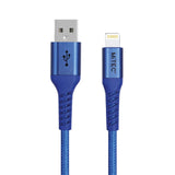 MiTEC MFi Certified 1M USB-A to Lightning, Blue Braided Fast Charging Cable - Compatible with iPhone 14 13 12 11 XS XR X Pro Max Mini 8 7 6S 6 Plus 5S SE iPad AirPods My Outlet Store Ltd.