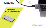 CANYON Type C USB Thunderbolt 3 Hub with 3.0 Port, 4K HDMI, TF and SD Card Reader Slot, and Ultra-Fast Charging and Data Syncing, Compatible with MacBook Pro and Air My Outlet Store Ltd.