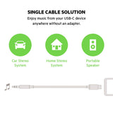 Belkin Rockstar 3.5mm Audio Cable with USB-C Connector - USB-C to Audio 3.5mm (AUX) Cable, 90cm My Outlet Store Ltd.