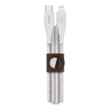 Belkin Boost Charge USB-C Cable with Lightning Connector + Strap (made with DuraTek) - USB-C to Lightning Cable for iPhone 13, 13 Pro, 13 Pro Max, 13 mini and Earlier Models, 4ft/1.2m - White My Outlet Store Ltd.
