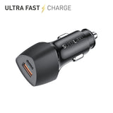 SilverLabel Dual 20W PD USB-C & USB-A Car Charger - Black Double Charger for Fast In-Car Charging Compatible with Smartphones, Tablets & Other Devices My Outlet Store Ltd.