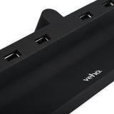 Veho TA-6 Desktop 6 Port USB Charging Hub | 6 Port USB Charger | Portable | Travel | 150+ Country Compatibility | Desktop Charging Station | 2.4A (35W/7A) – Black (VAA-016-USB) My Outlet Store Ltd.