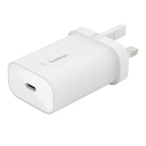 Belkin BoostCharge 25W Wall Charger with PPS, USB Plug with USB-C Power Delivery, Fast Travel USB Charger for iPhone 17, Air, Samsung Galaxy S25, iPad, Pixel, tablets and more - White My Outlet Store Ltd.