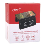 AVO+ Alarm Clock + QI Wireless Charger With Night Light Function Two Alarm Times My Outlet Store