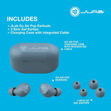 JLab Go Pop+ True Wireless Earbuds In Ear Headphones  35+ Hours Playtime Gray My Outlet Store Ltd.