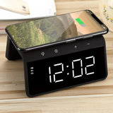 AVO+ Alarm Clock + QI Wireless Charger With Night Light Function Two Alarm Times My Outlet Store