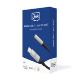 3mk USBC Jack 3.5mm Aluminium Adaptor  Silver/Black My Outlet Store Ltd.
