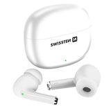 Swissten Wireless Earphones Touch Button Autonomy 15H proTUNE - White My Outlet Store