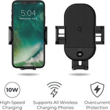 XQISIT Premium Wireless Car Charger 2in1 Qi Holder with Infrared Sensor - Black My Outlet Store
