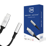 3mk USBC Jack 3.5mm Aluminium Adaptor  Silver/Black My Outlet Store Ltd.