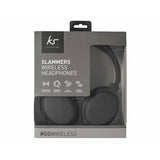 KitSound Slammers KSSLAMRBK Wireless Bluetooth Headphones - Matte Black My Outlet Store