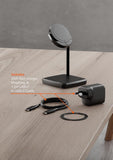 Cygnett ChargeBase 2-in-1 Magnetic Wireless Charging Stand, Qi2 Compatible Black My Outlet Store Ltd.